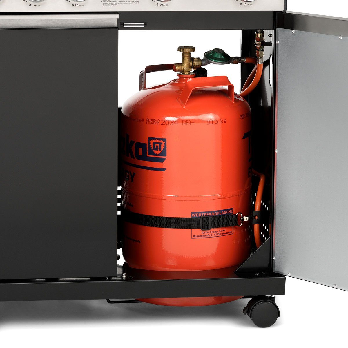 TAINO Gasgrill TAINO BLACK 4+1 Set mit Drehspieß