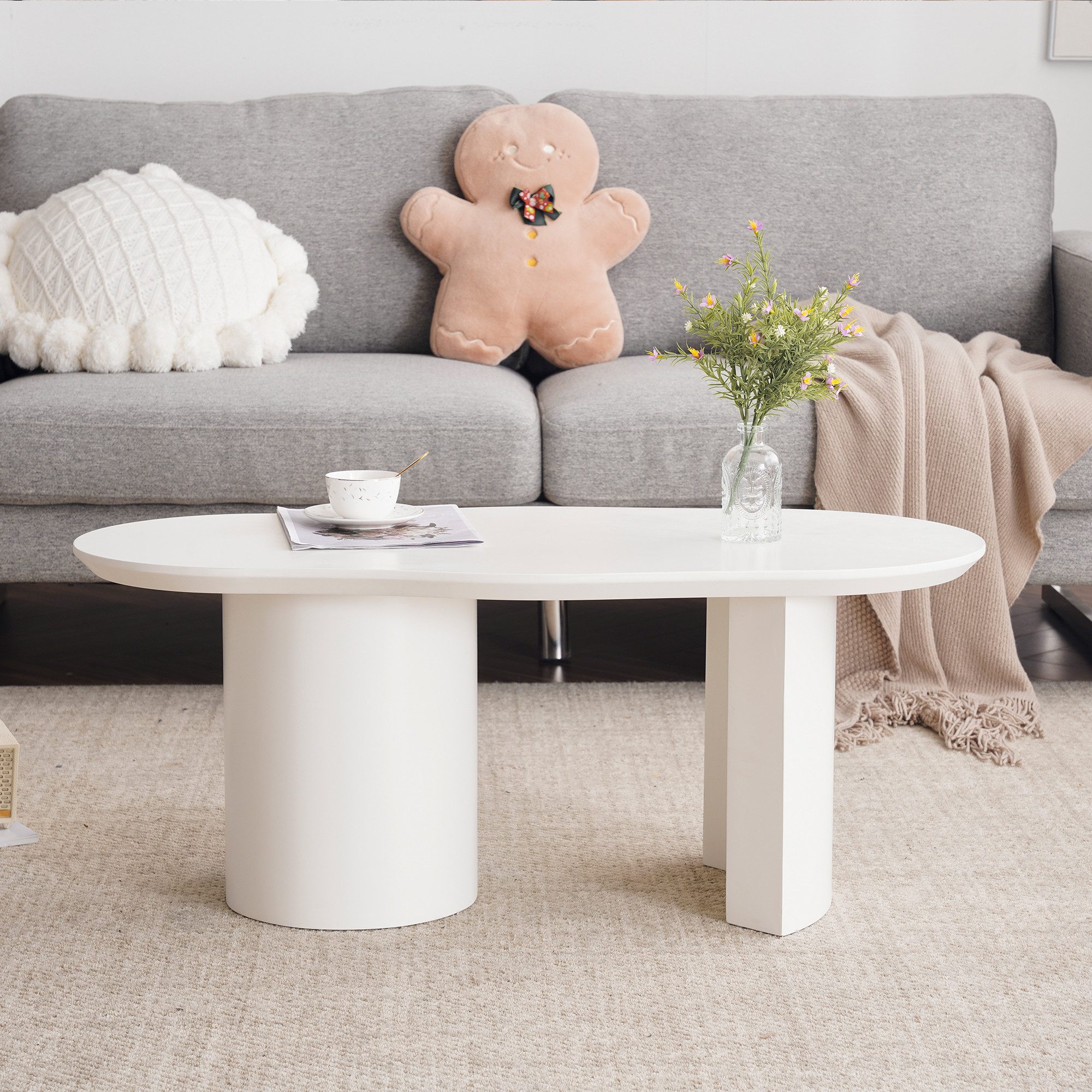 Merax Couchtisch Wolke (1-St), Beistelltisch Scandi, Wohnzimmertisch, Kaffetisch, Breite:100cm