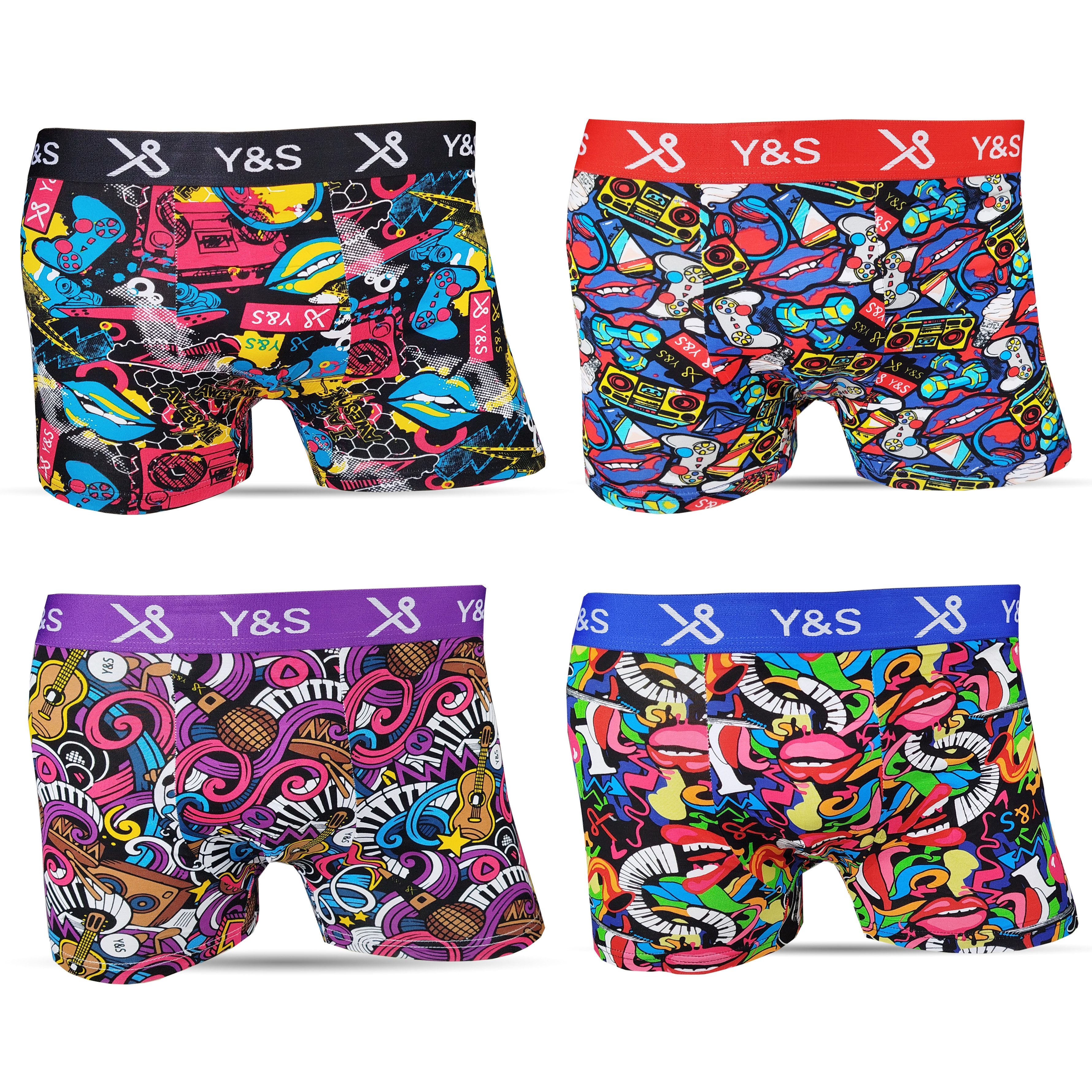 Socked Boxershorts bunte Unterhosen (4-St) bunte, lustige, farbige Retrosho günstig online kaufen