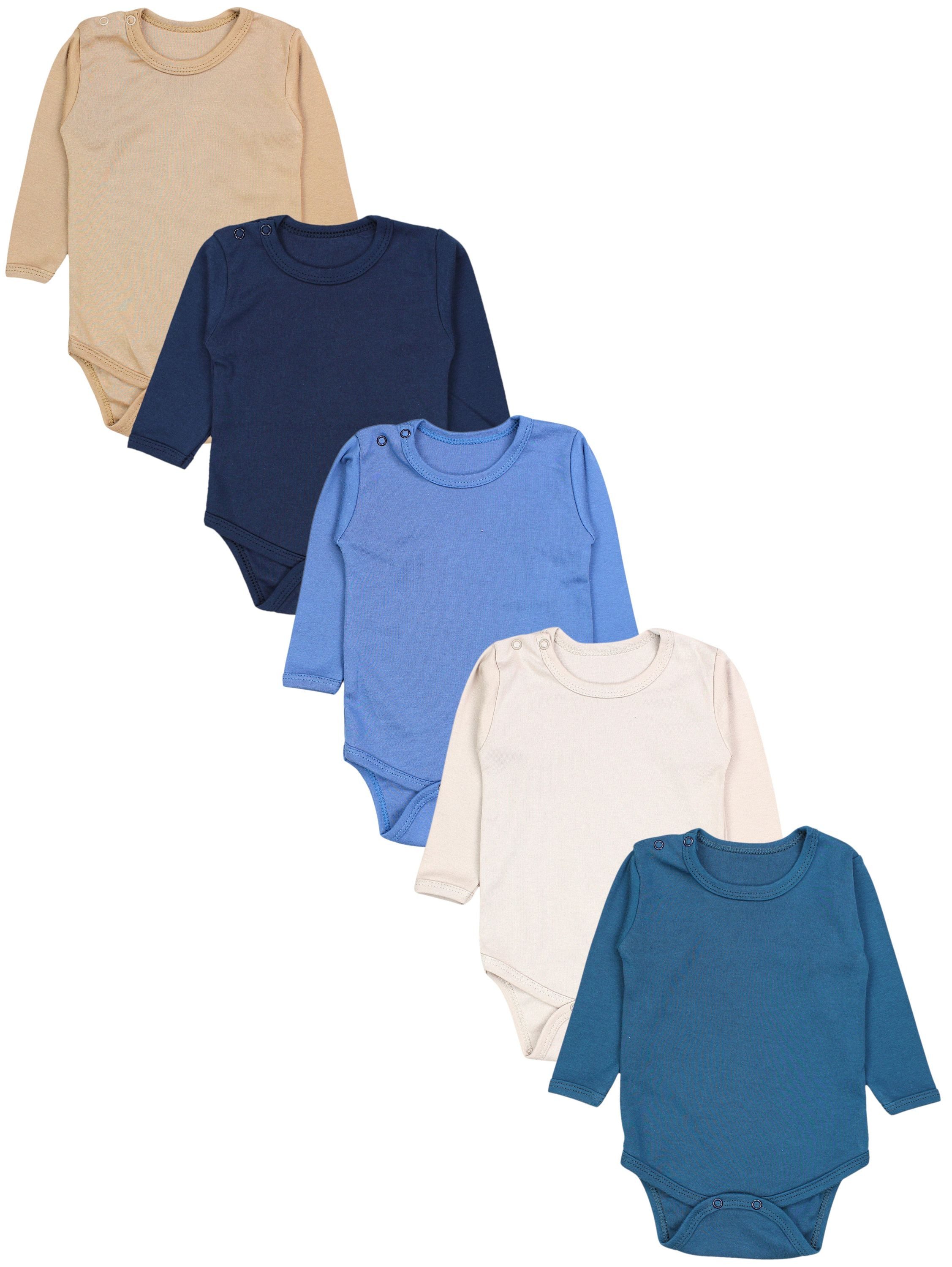 TupTam Langarmbody TupTam Jungen Baby Body Langarm Unifarben 5er Pack