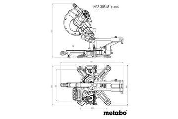Metabo Professional Kappsäge KGS 305 M, mit Zugfunktion, im Karton