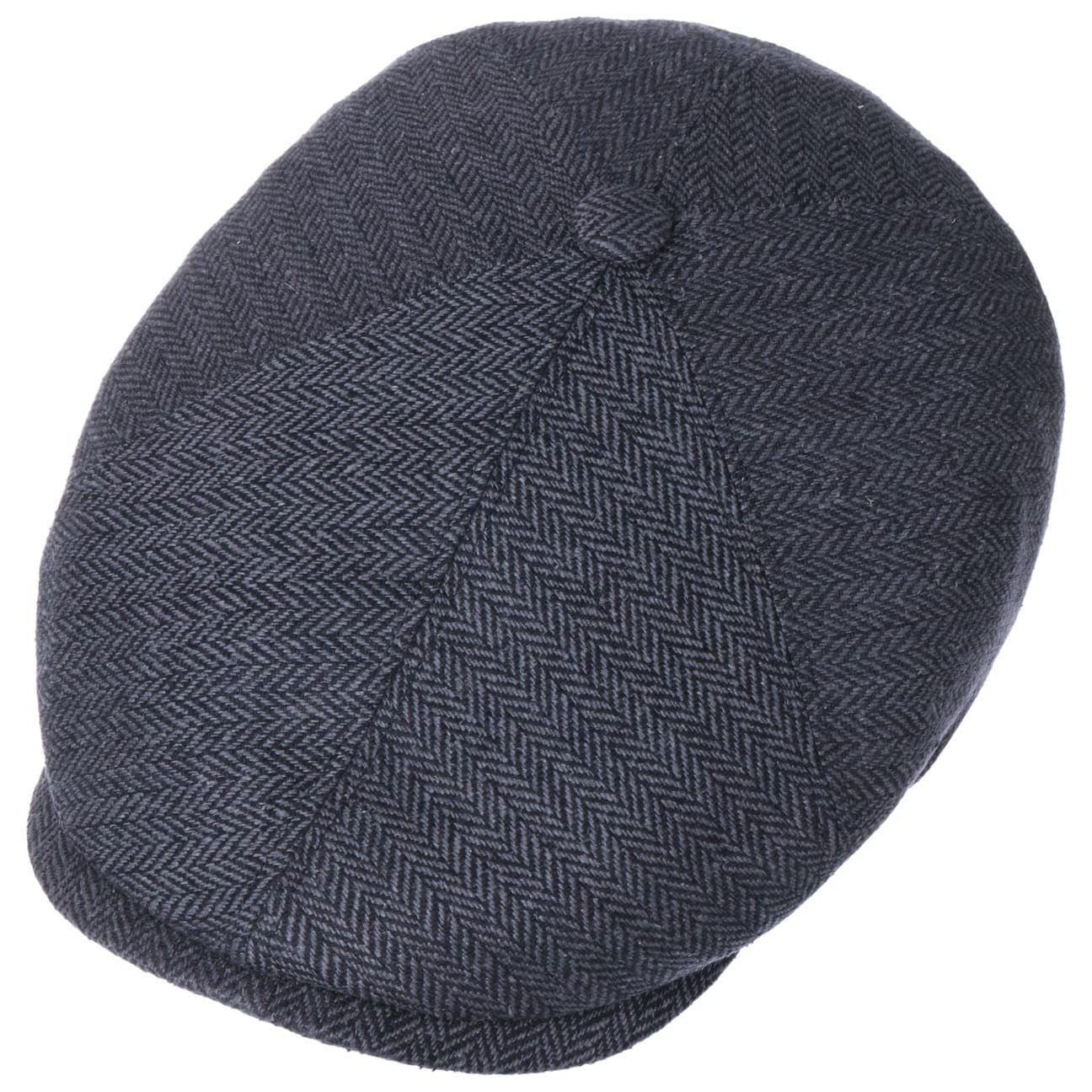 Stetson Flat Cap (1-St) Schirmmütze in EU grau-schwarz Made mit Schirm, the