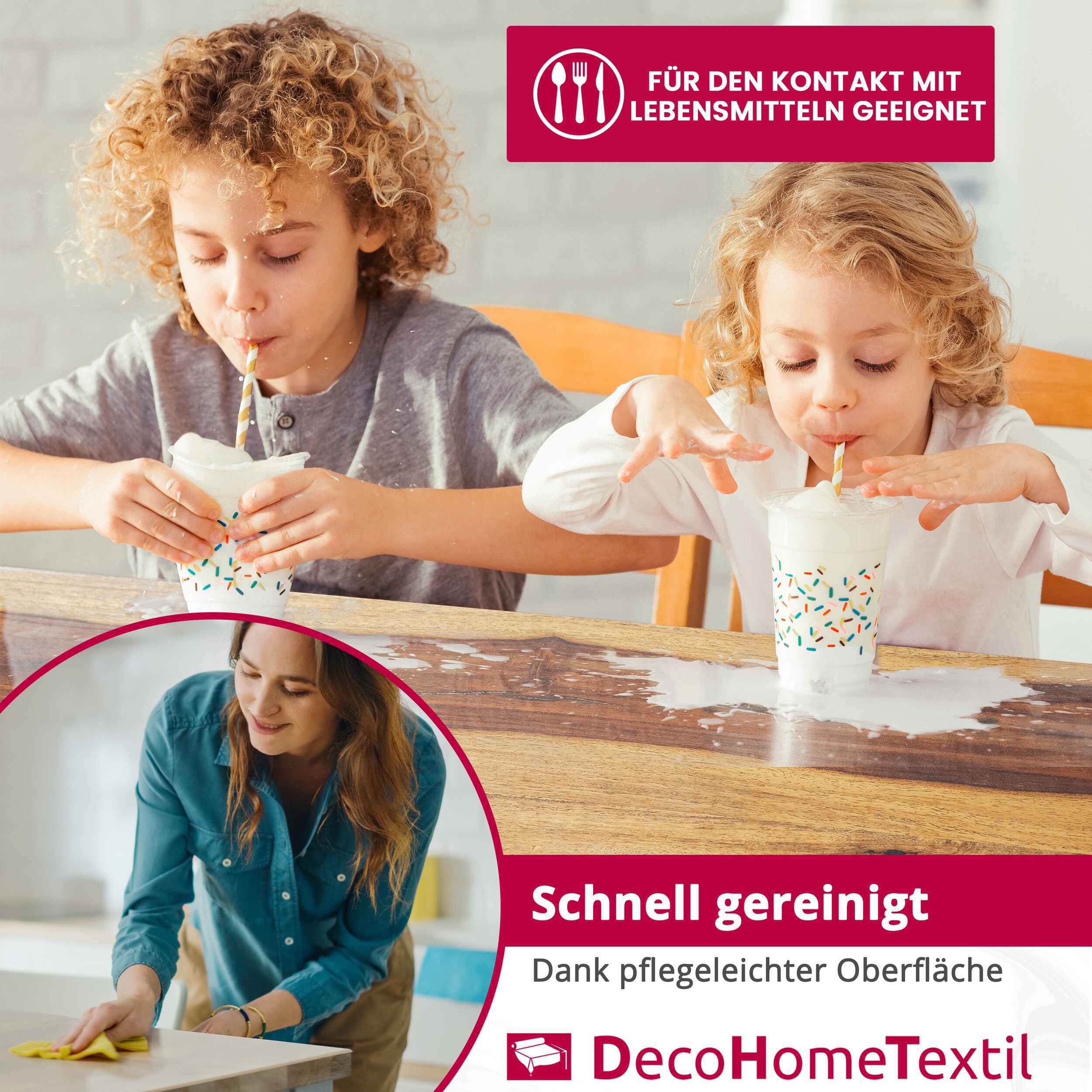 DecoHomeTextil Heimtextilmanufaktur Tischdecke Transparente Folie Schutzfol günstig online kaufen