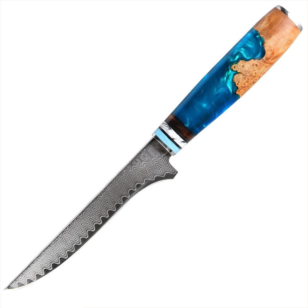 KEENZO Damastmesser Damast Ausbeinmesser 15cm Filetiermesser aus 67 Lagen Damaststahl