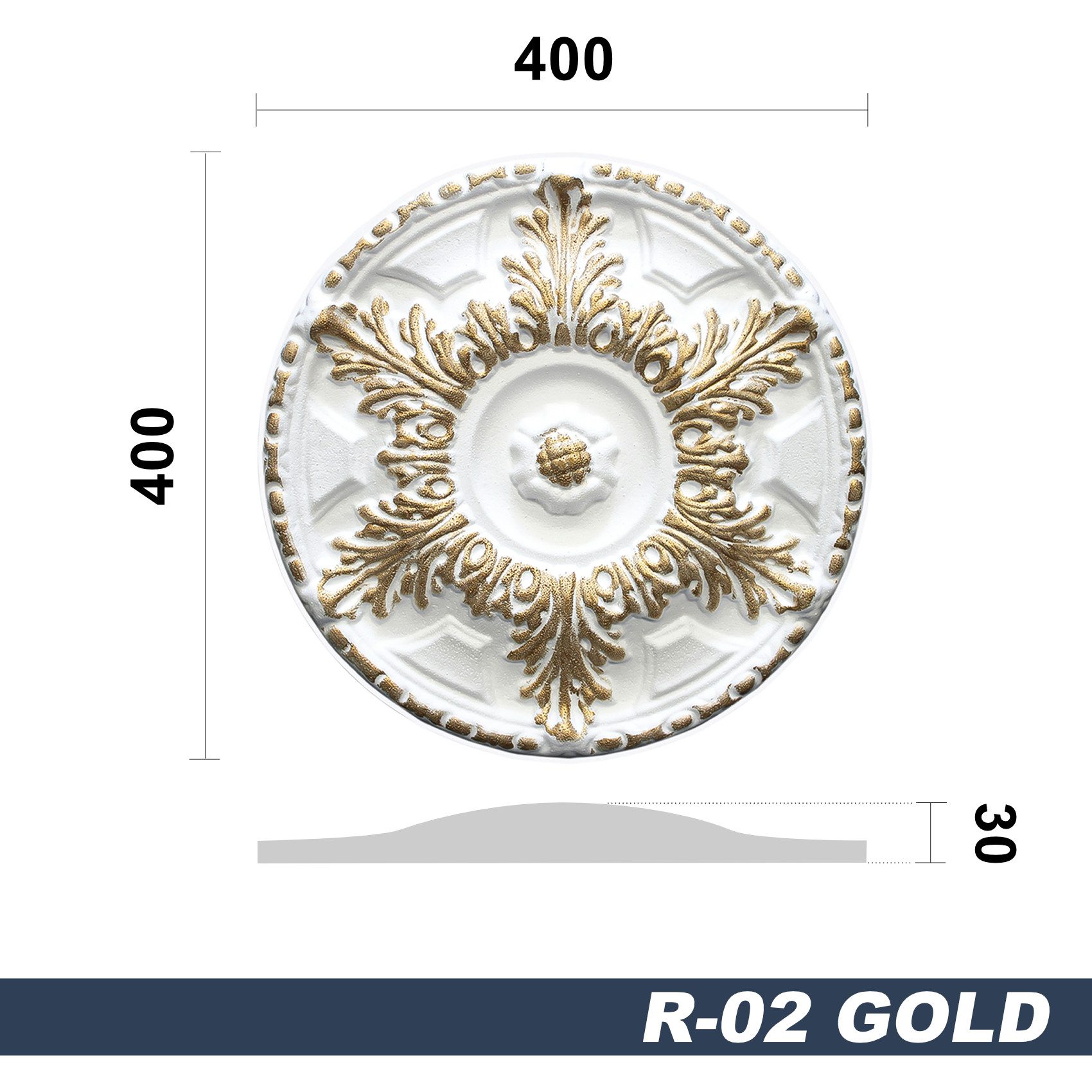 marbet design Wanddekoobjekt R-02 Gold (Stuckrosette günstig online kaufen