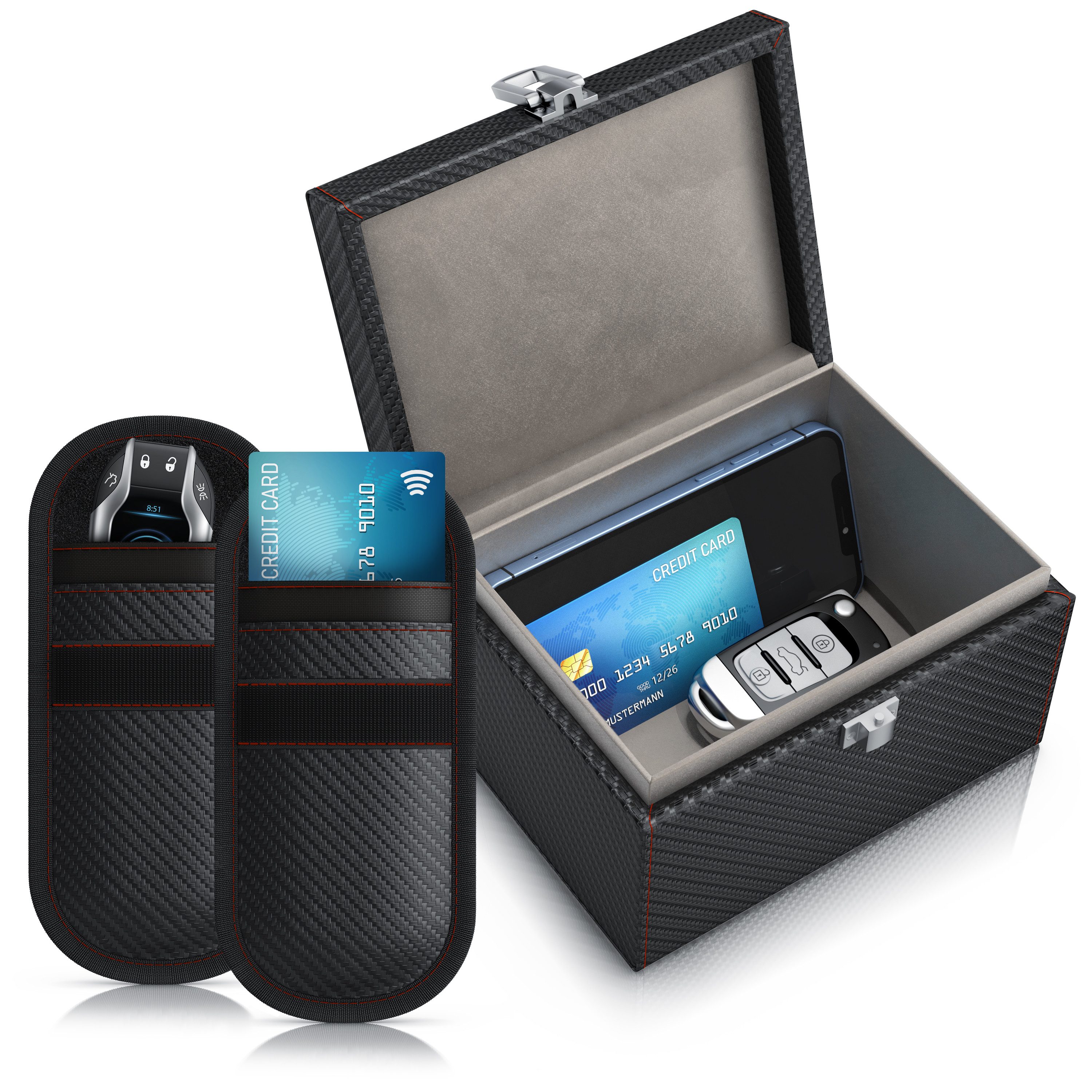 Aplic Schlüsseltasche NFC / RFID Schutzbox, Keyless Go Schutz Box, Autoschl günstig online kaufen