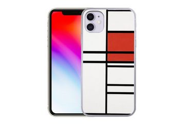 MuchoWow Handyhülle Komposition mit Rot und Weiß - Piet Mondrian, Handyhülle Apple iPhone 11, Smartphone-Bumper, Print, Handy