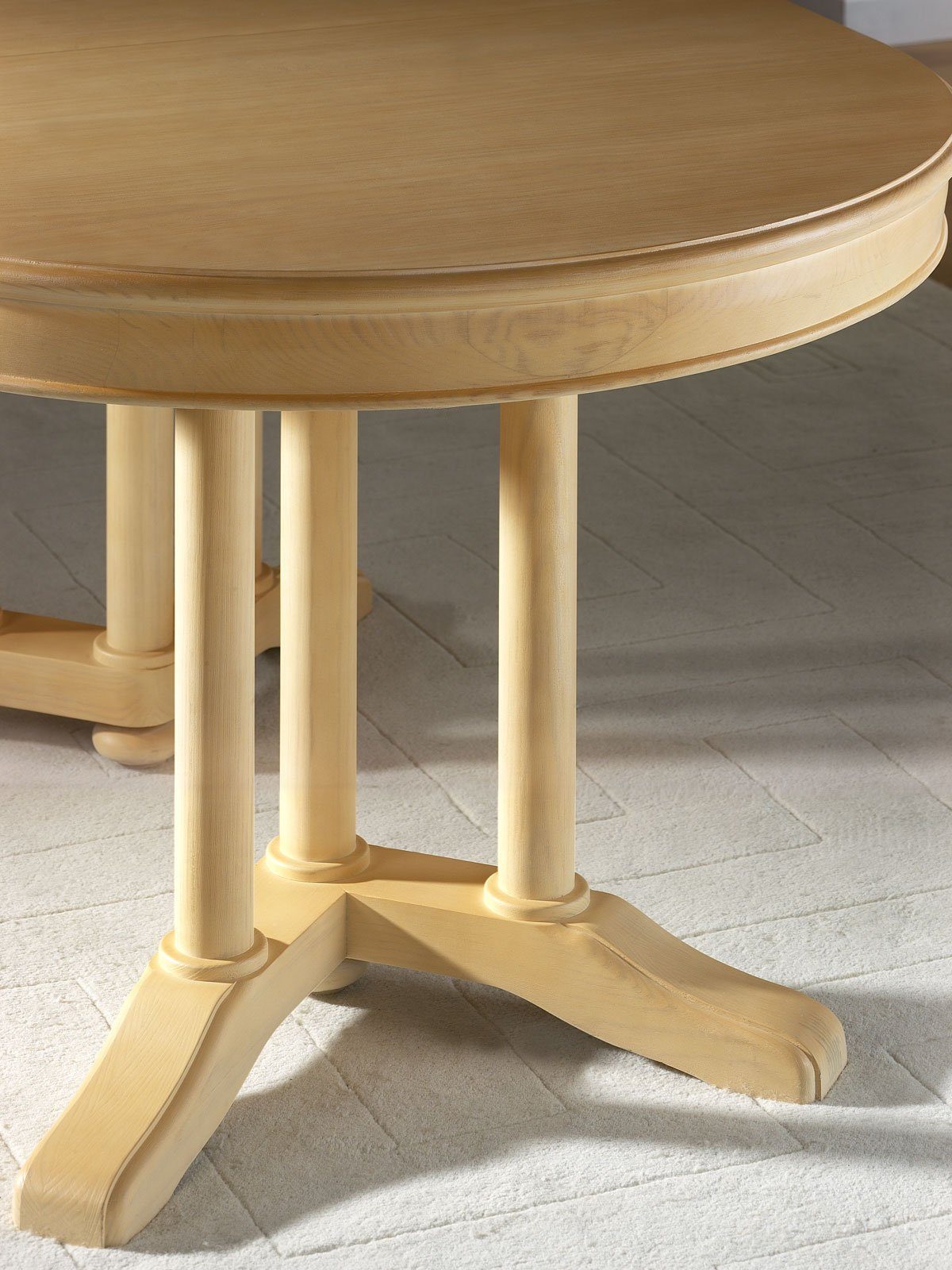 Casamia Esstisch Esstisch oval 160x110 cm Allegro mit Einlagen Auszug Pinie massiv