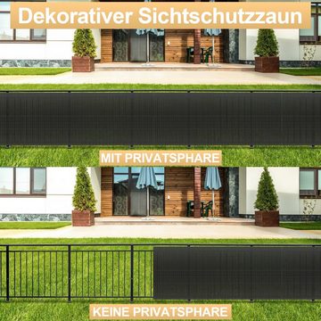 Bettizia Balkonsichtschutz PVC Sichtschutzmatte Sichtschutz Windschutz UV-beständig Garten