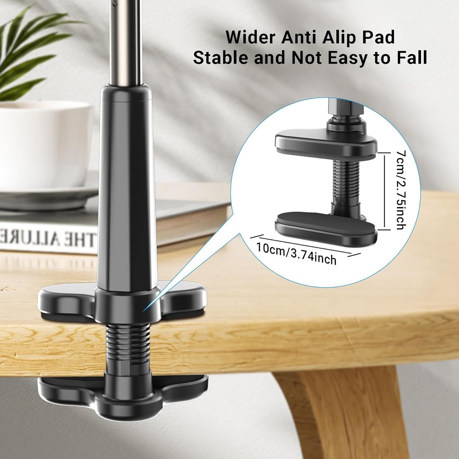 ibettertec Handy-Halterung Flexibler Gelenkarm-Handyhalter für Schreibtisch & Bet -360° drehbar, (bis 10.5 Zoll, verstellbar & stabil - Universell kompatibel mi – Bild 4 von 5