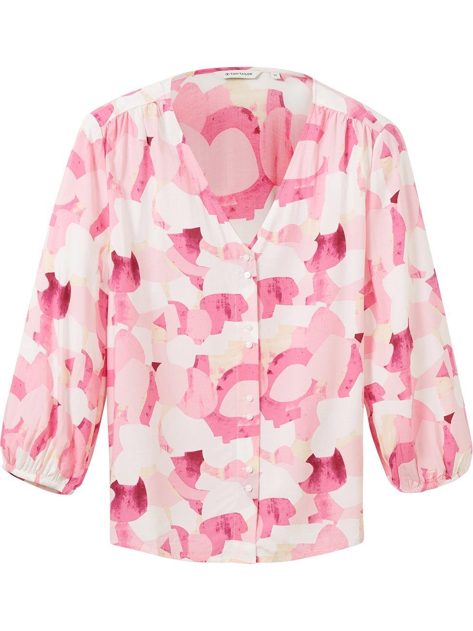 Blusenshirt PRINTED V-Neck