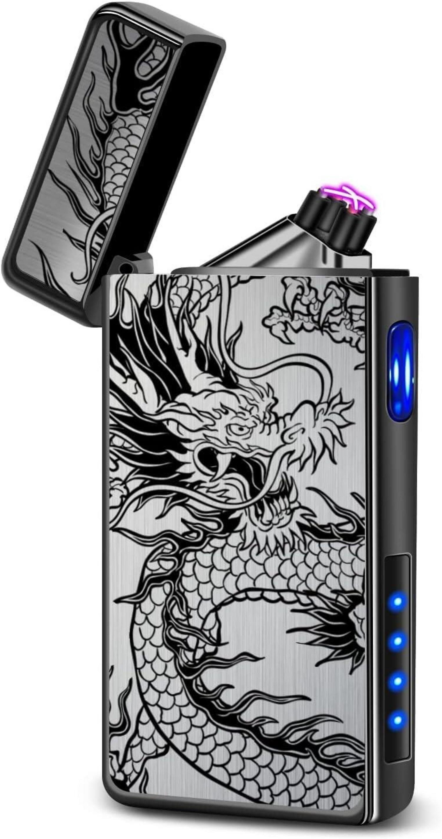 Feuerzeuge LcFun LED Feuerzeug USB Drache Sturmfeuerzeug Männer