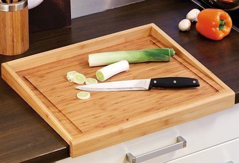 Zeller Present Tranchierbrett, Bambus, auch als Backbrett geeignet