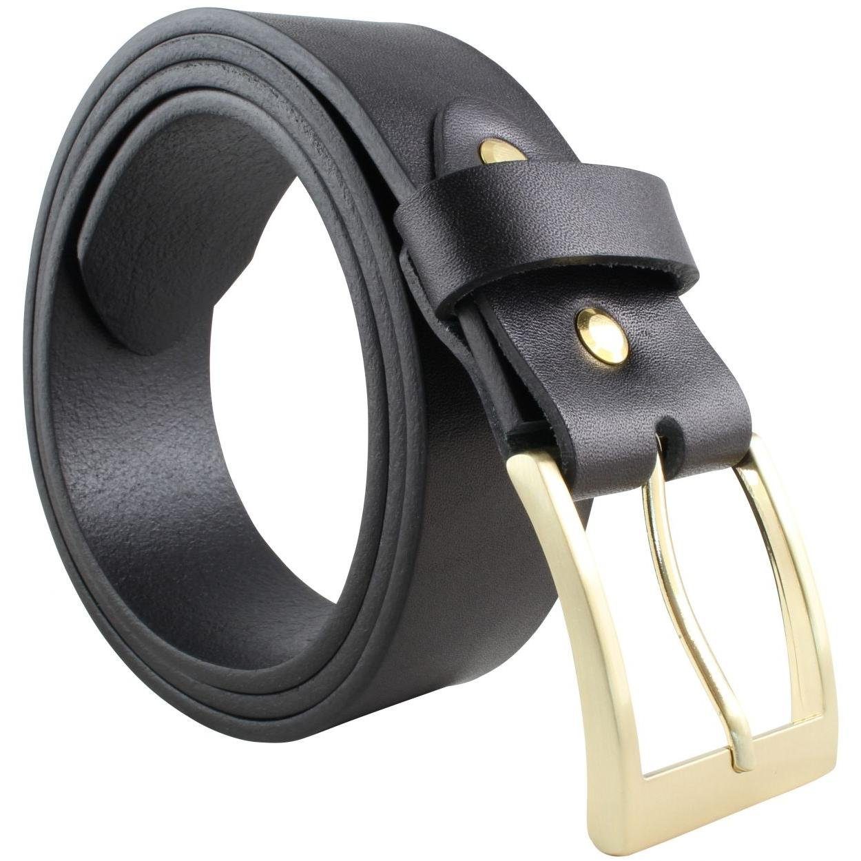 BELTINGER cm Ledergürtel Gold cm Ledergürtel Überlängen-Gürtel für Vollrindleder 4 Schwarz, - 120-180 aus