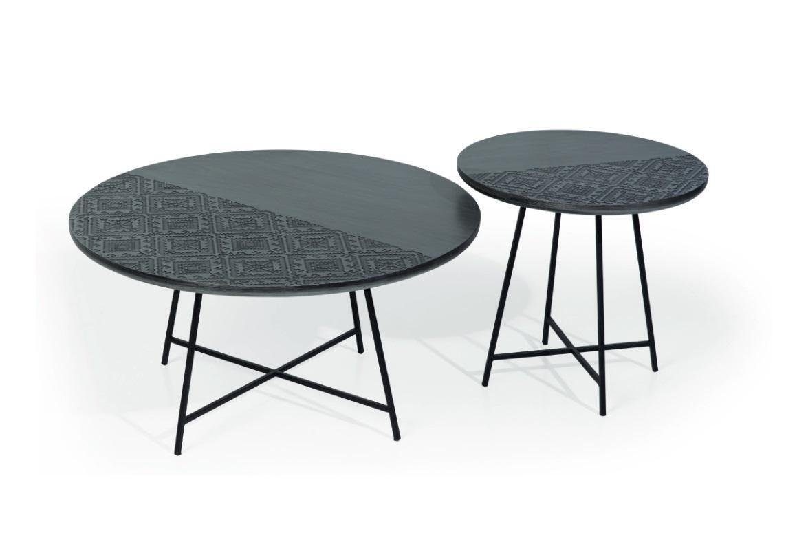 JVmoebel Couchtisch Couchtisch Modern Beistelltisch Designer Wohnzimmertisch Schwarz Tisch (2-St., 2x Couchtische), Made in Europa