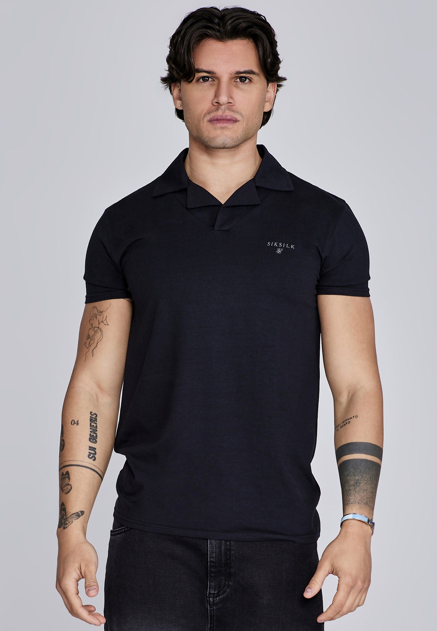 Siksilk Poloshirt SikSilk Herren Revere Polo T-Shirt