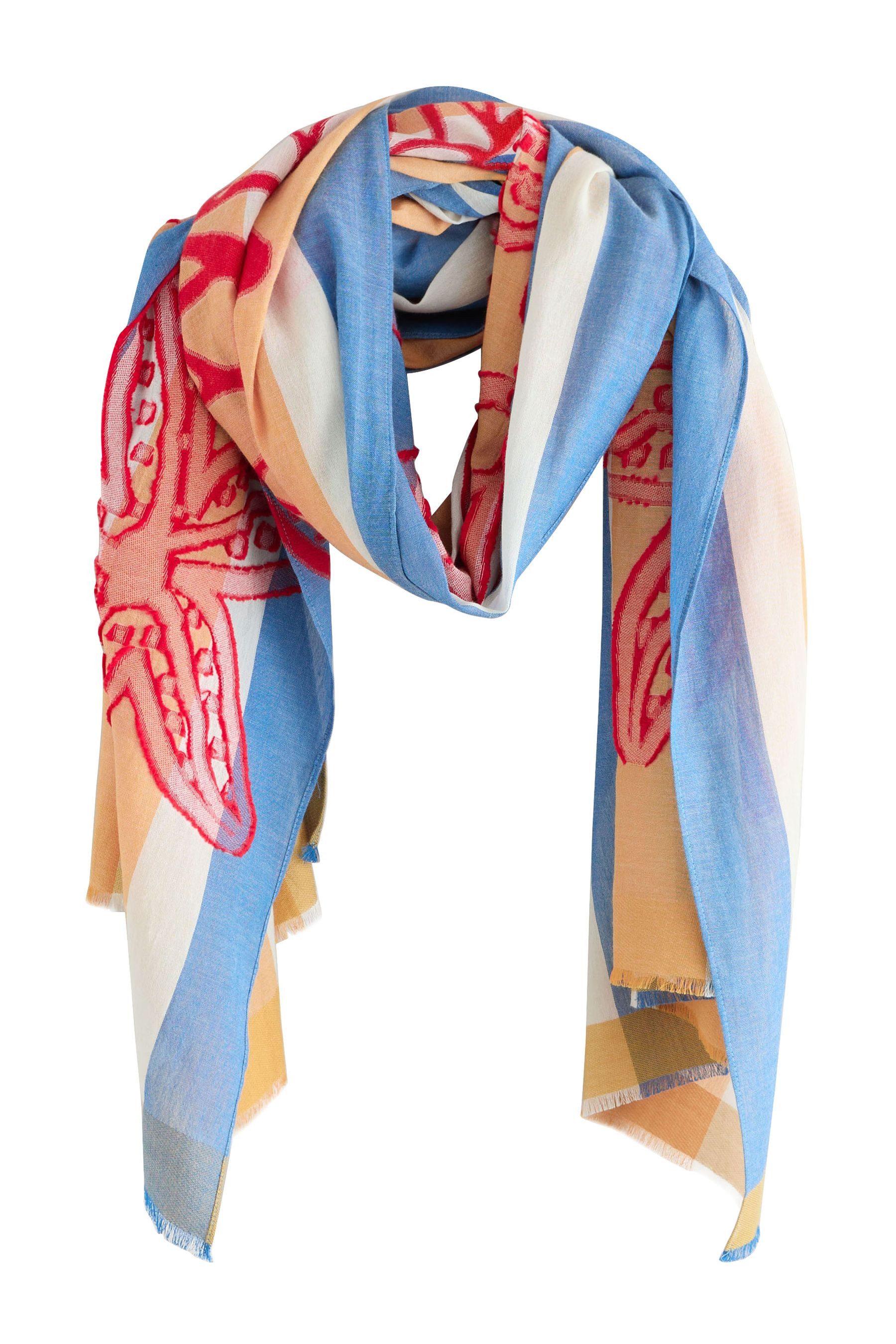 Next Schal Leichter Jacquard-Schal mit Meerjungfrauen-Print, (1-St)