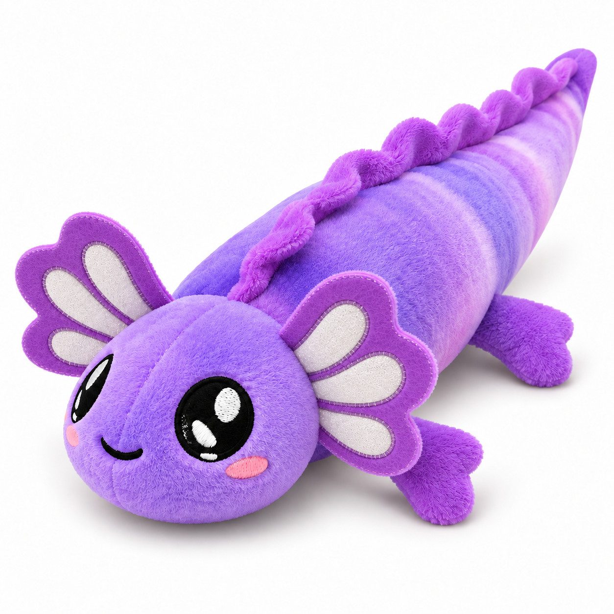 Jafri Toys Kuscheltier Axolotl Kuscheltier Echse Molch Figur Plüsch XL 25 cm Püsch lila neu (Set, 1-St., Geschenk-Set), Weiches Plüsch Plüschtier Figur Wassertier Geschenke für Kinder