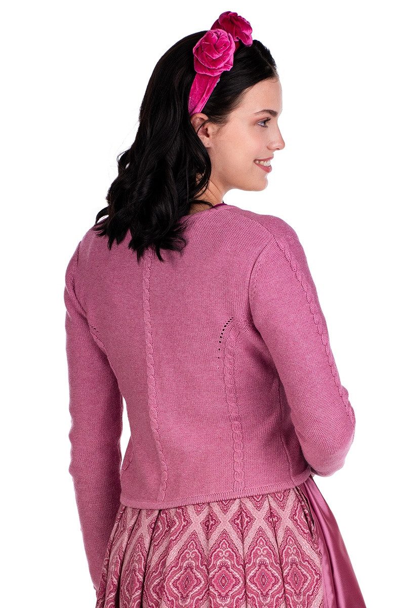 Hammerschmid Trachtenstrickjacke Trachten Strickjacke - LUGANO - beerenrosa günstig online kaufen