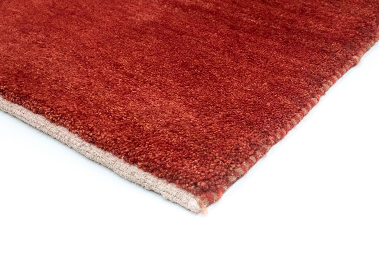 Wollteppich Gabbeh handgeknüpft handgeknüpft Teppich rechteckig, rot, Höhe: 18 mm, morgenland