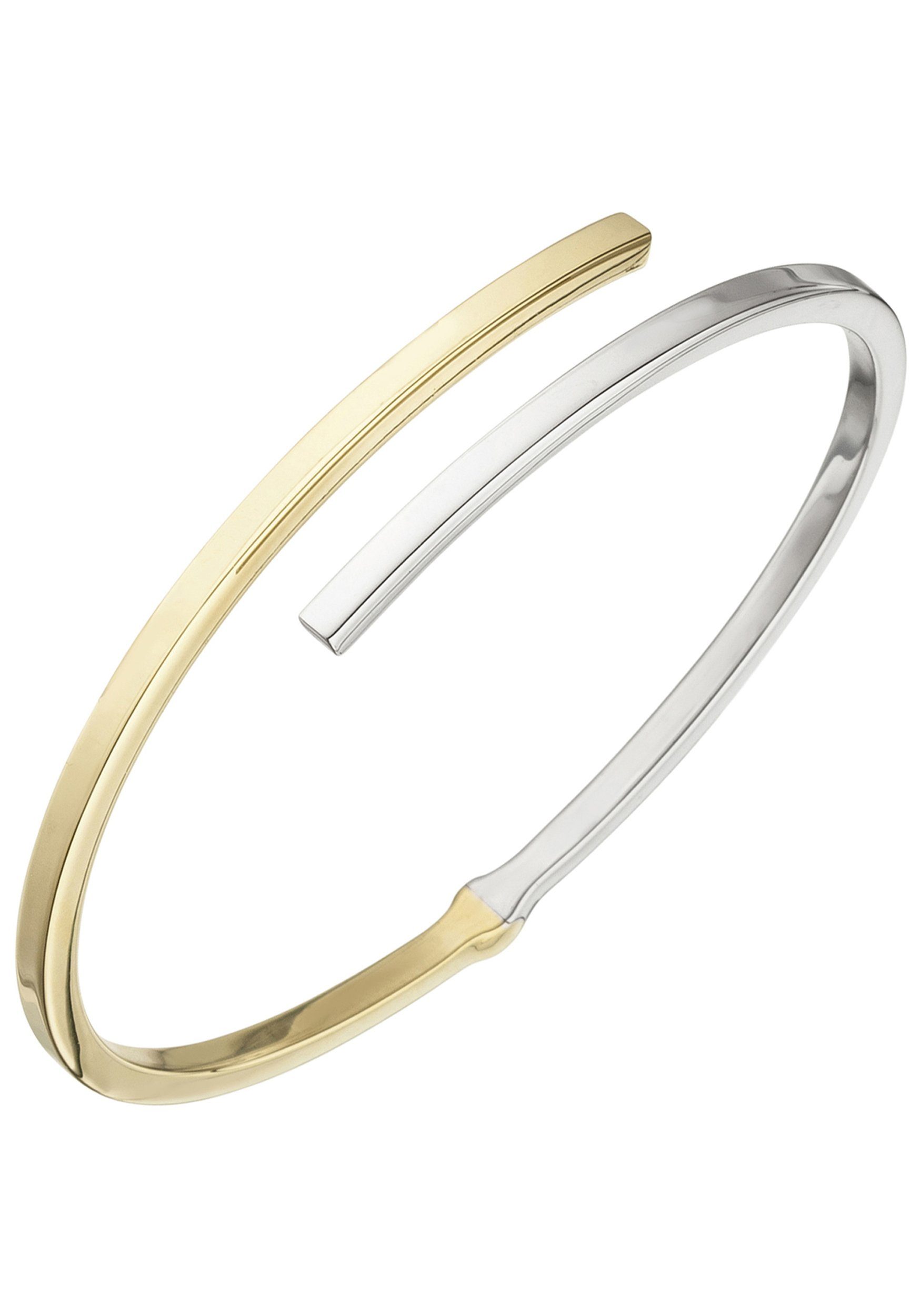 JOBO Armreif, oval 925 Silber bicolor günstig online kaufen