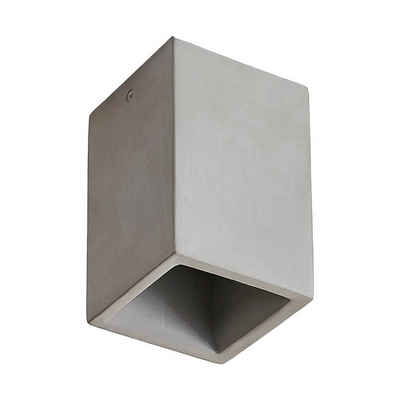 Lindby Deckenleuchte Gerda, dimmbar, Leuchtmittel nicht inklusive, Modern, Beton, betongrau, 1 flammig, GU10, Deckenleuchte, Lampe