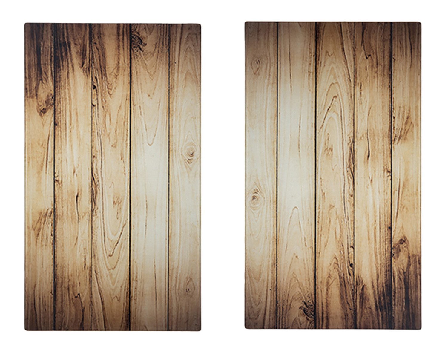 Michelino Herd-Abdeckplatte Hochfeld-Abdeckplatte Herd-Abdeckung Herdabdeckung, gehärtetes Glas, (Herdabdeckplatten-Set, 2 tlg., bestehend aus 2 Glasplatten 52 x 30 cm), rutschfeste Füße, hygienische Oberfläche