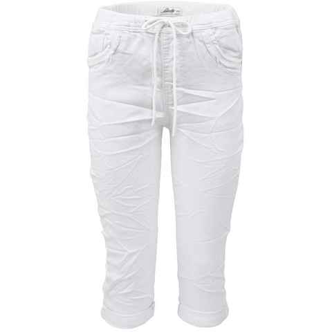 Jewelly Regular-fit-Jeans Jogg Pants - Capri Jeans im Denim-Look mit