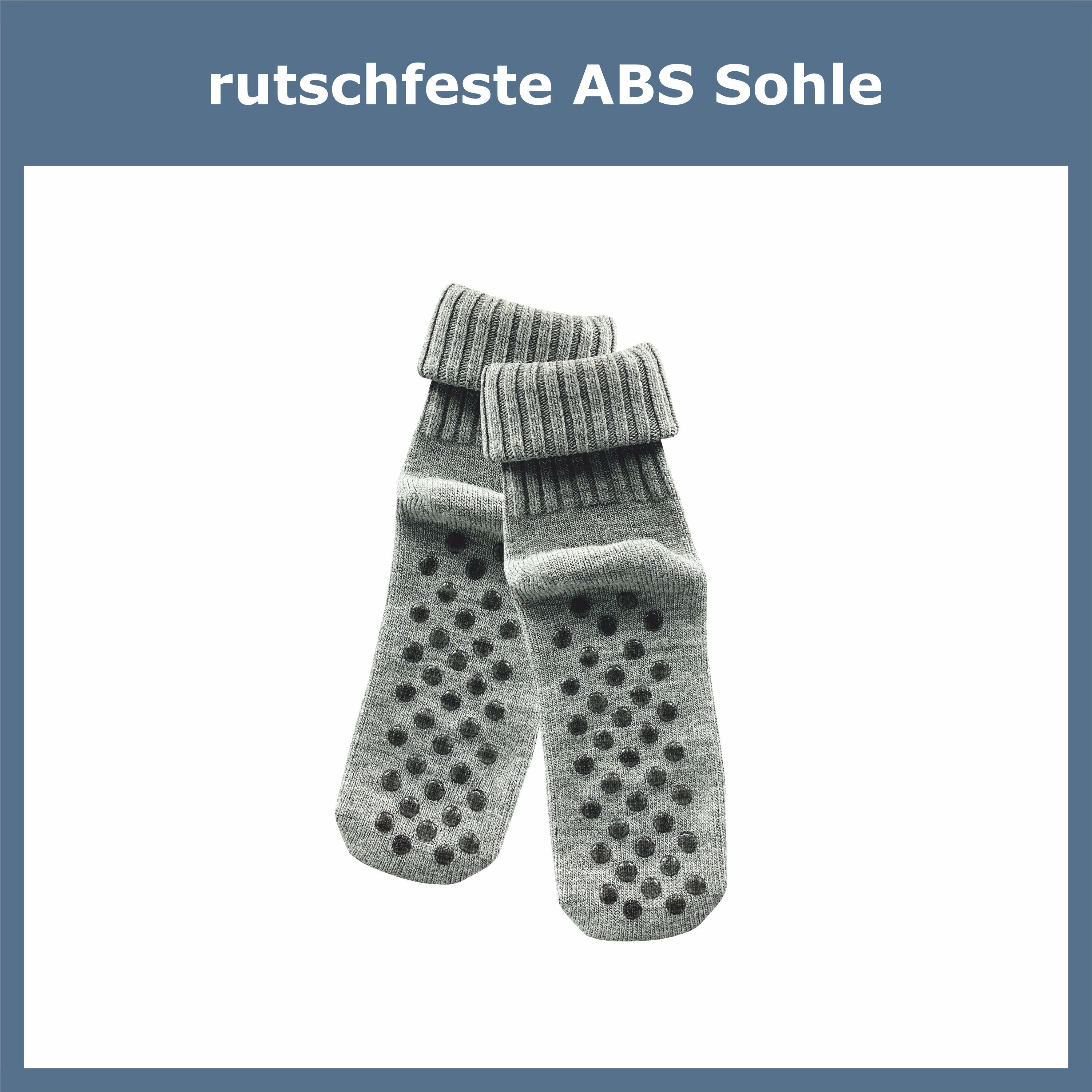 GAWILO ABS-Socken für Damen aus Wolle für extra warme Füße, Stoppersocken (2 Paar) Rutschfeste Hausschuhsocken, Weiche & kuschlige Socken mit Noppen