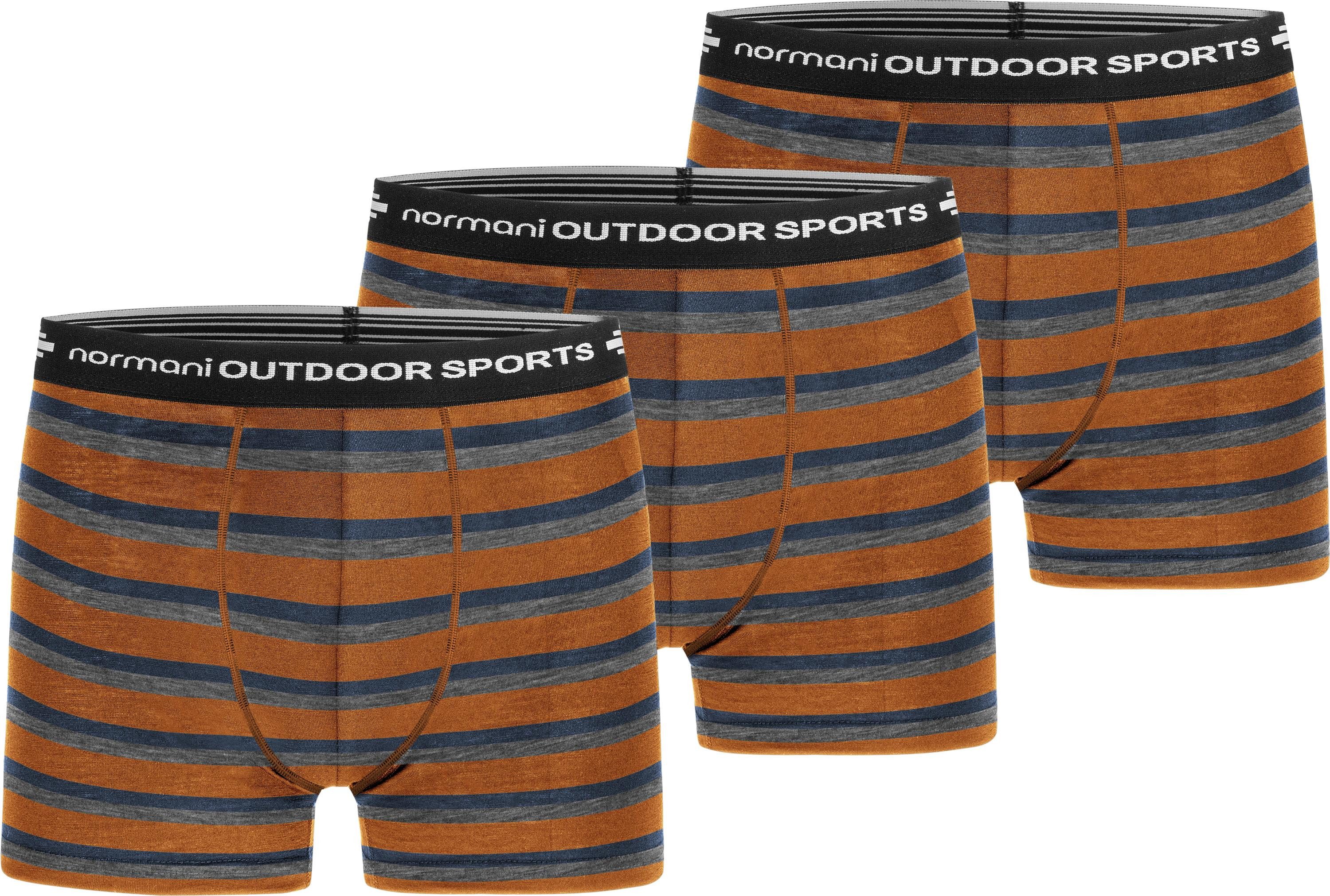normani Retro Boxer 3er Pack Herren Merino Boxershorts Unterhose Sportunterhose Funktionsunterwäsche aus 100% Merinowolle