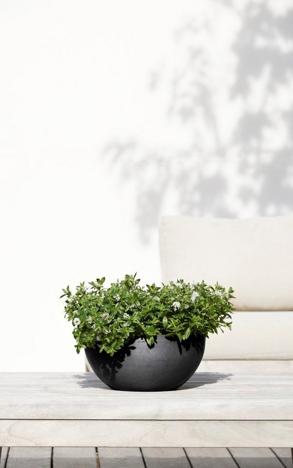 ECOPOTS Blumentopf BRUSSELS Dark Grey, BxTxH: 30x30x14 cm