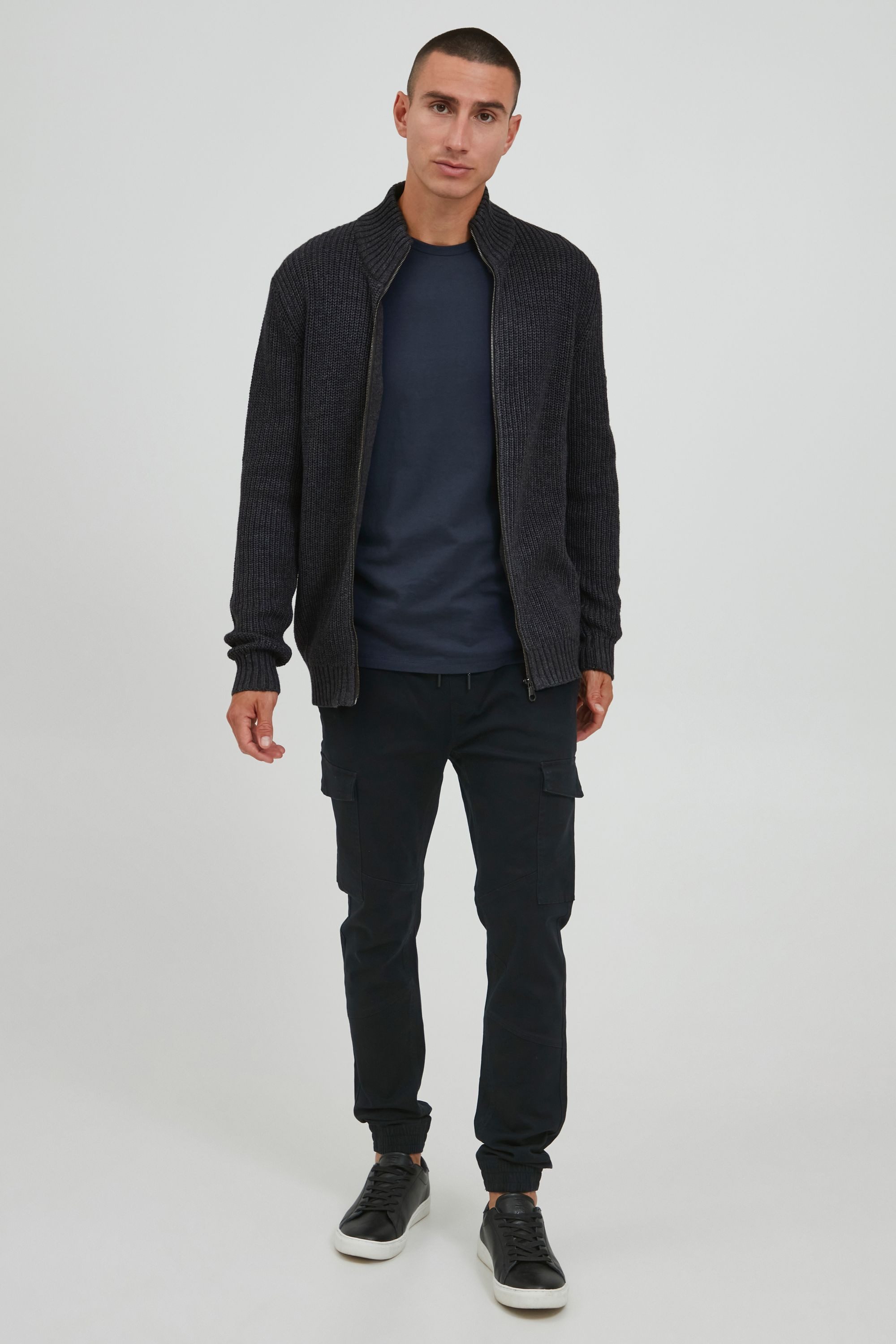 11 Project Strickjacke PRXander ZipperJacke mit Stehkragen