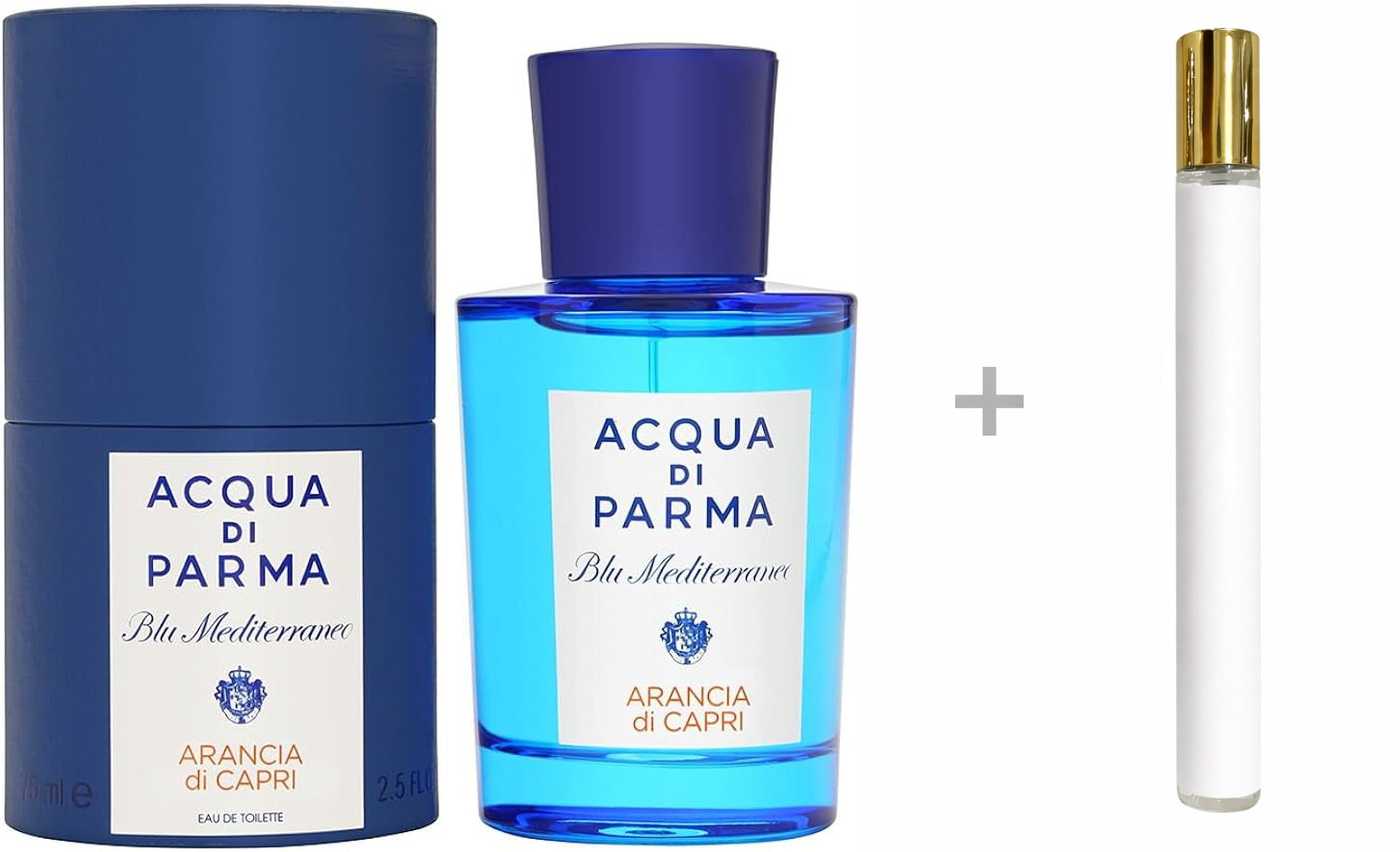 Acqua di Parma Duft-Set Blu Mediterraneo Eau de Toilette (EDT) Damen Herren Spray, Frisch-zitrischer Duft mit Orange, Mandarine, Kardamom und Moschus