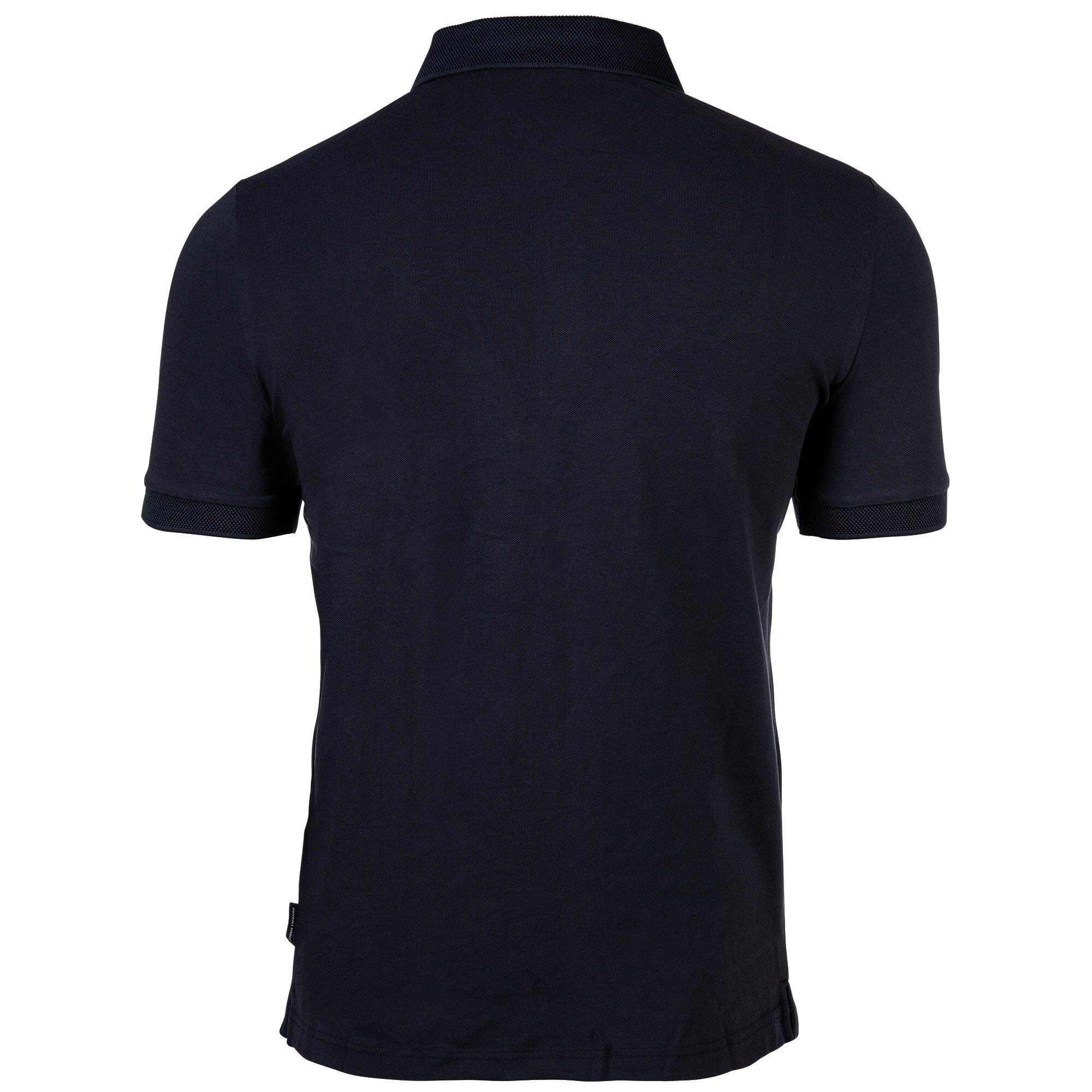 fit, einfarbig, Slim - ARMANI EXCHANGE Poloshirt Marine Poloshirt Cotton Herren