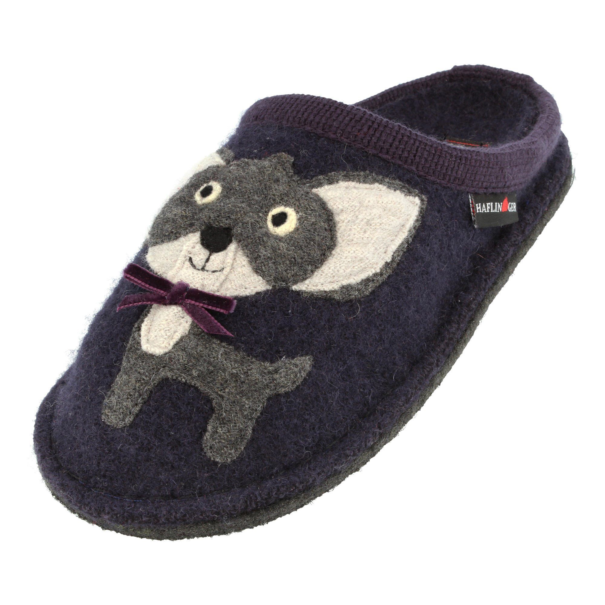 Flair Chihuahua Pantoffeln aus gewalkter Wolle Hundemotiv Unisex Hausschuh