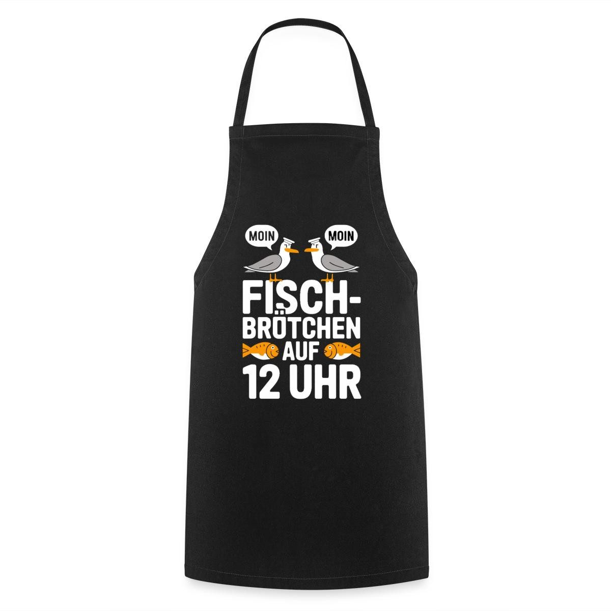Spreadshirt Kochschürze Moin Fischbrötchen Auf 12 Urlaubshumor Kochschürze, (1-tlg)