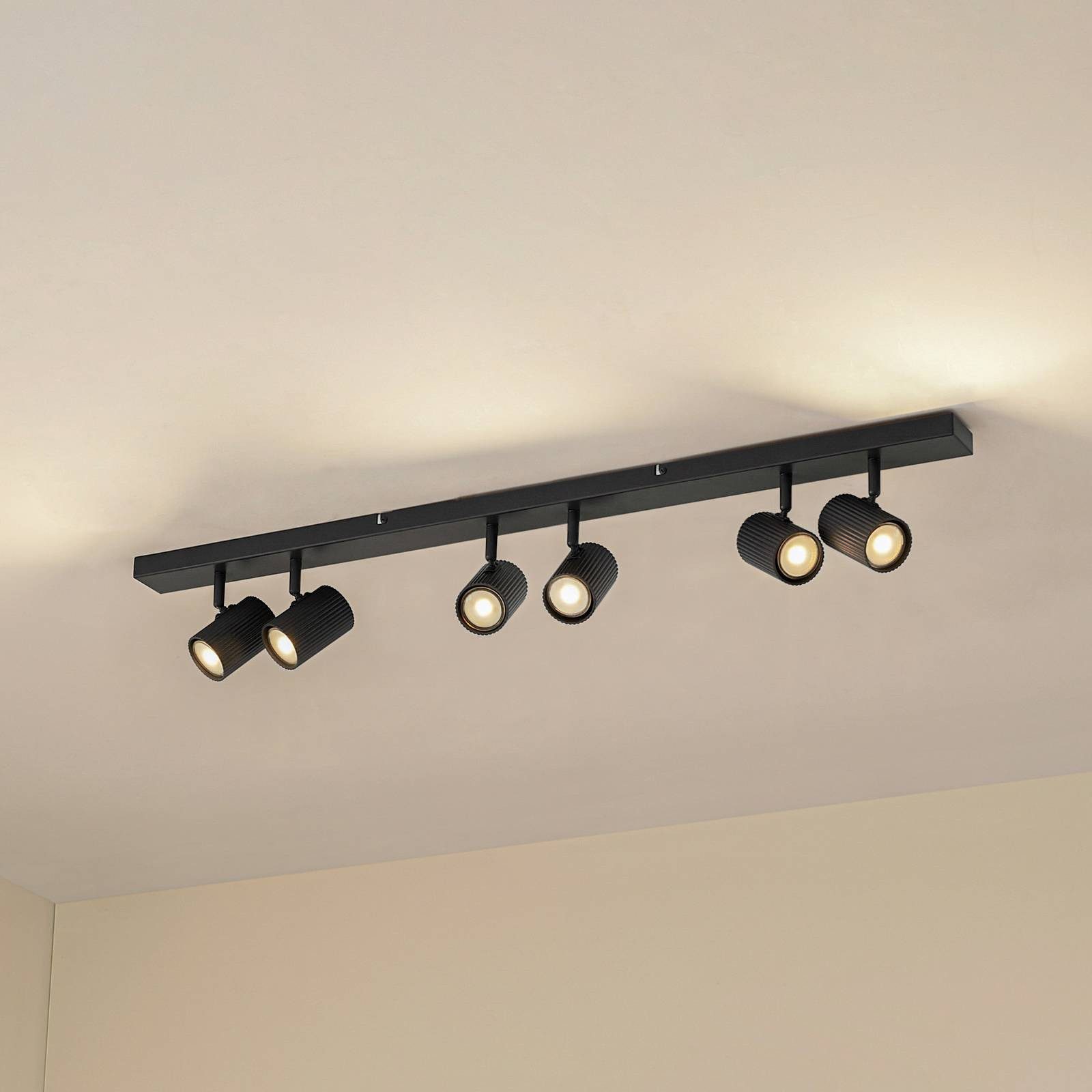 Lindby Deckenstrahler Kardis, Metall, Alu IP20, 6 x 10 W LED
