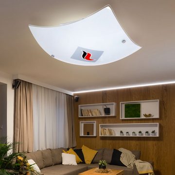 EGLO Deckenstrahler, Leuchtmittel nicht inklusive, Design Decken Lampe Wohn Zimmer Beleuchtung Wand Leuchte Glas