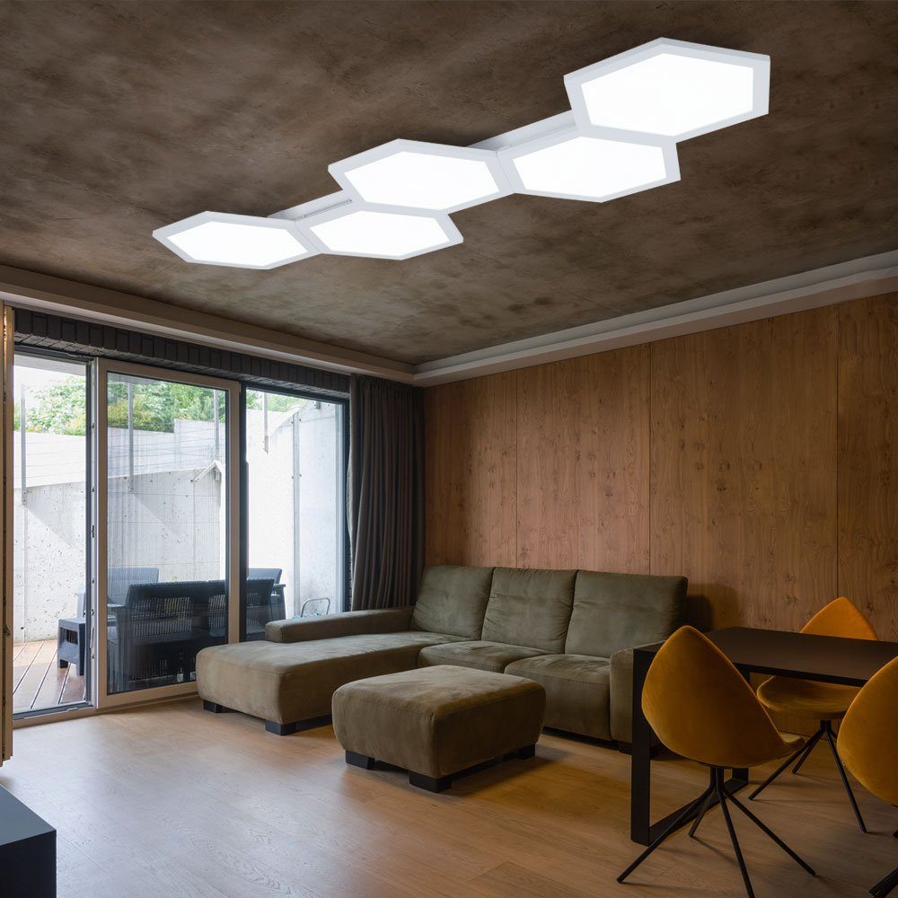 LED-Leuchtmittel LED Deckenleuchte fest Panel Globo aus Deckenlampe verbaut, Wohnzimmerleuchte, Warmweiß, Deckenleuchte,