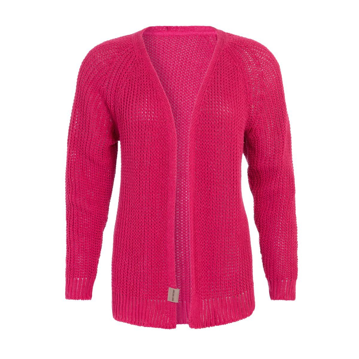 Knit Factory Strickjacke Daisy Kurze Strickjacke Fuchsia 36/38 (1-tlg) Jacke Strickjacke warme Jacke