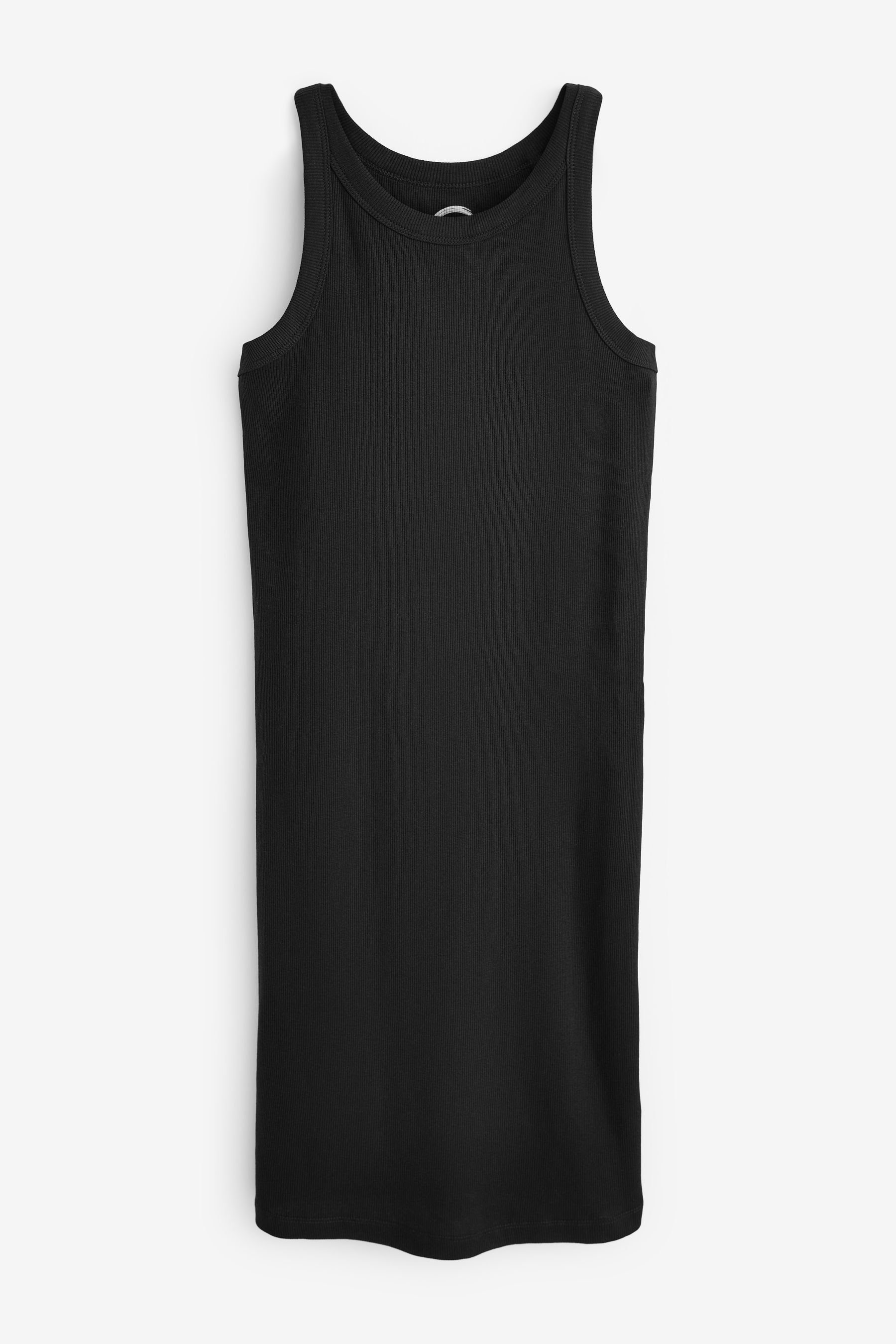 Next Jerseykleid Black Kleid Geripptes (1-tlg)