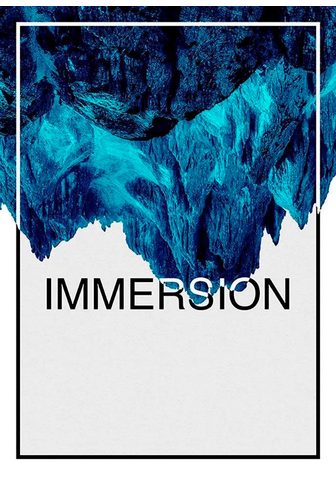 Komar Poster »Immersion Blue« Abstrakt Sprüc...