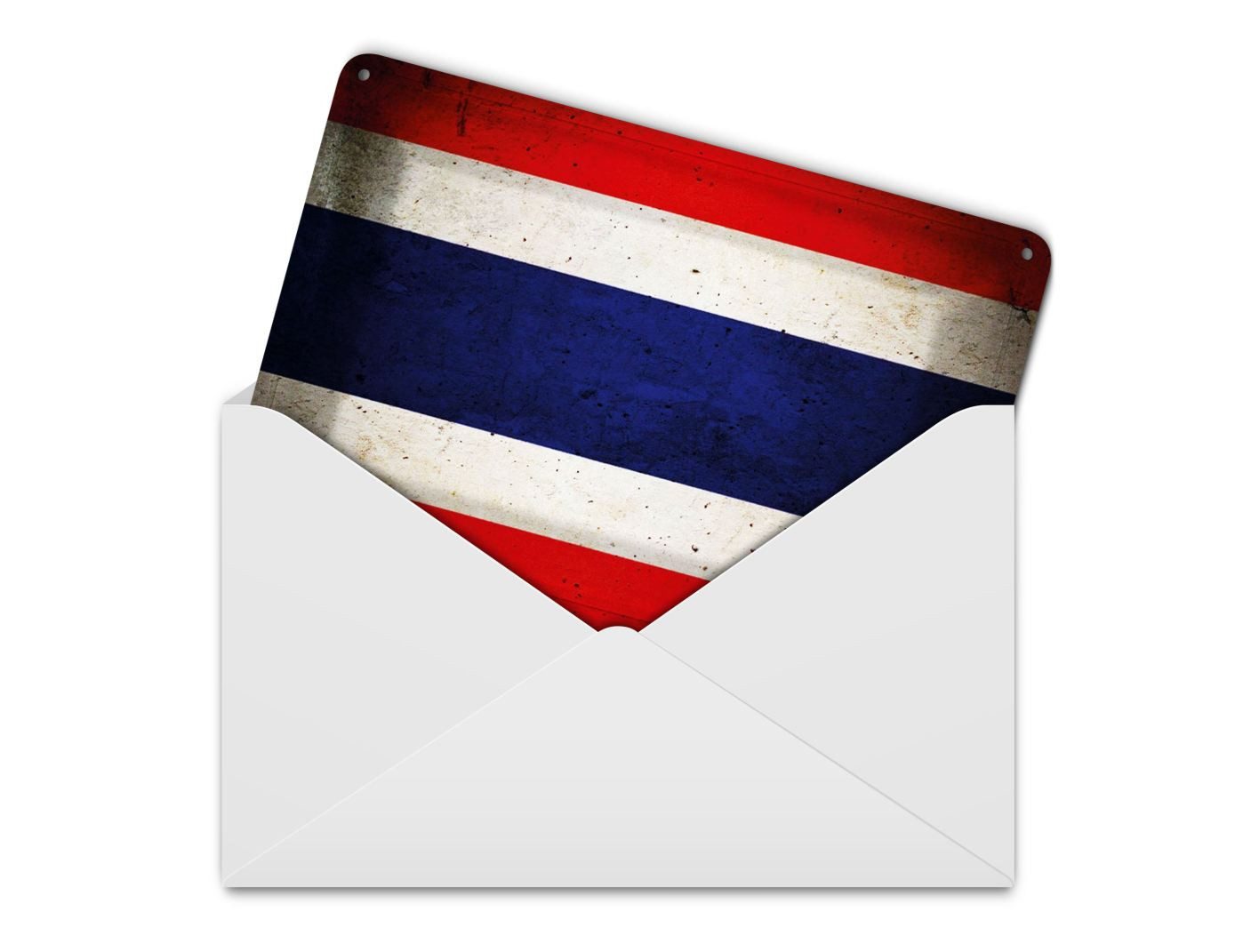 Femer GmbH Postkarte Flagge 14x10cm Thailand Fahne, unfrankiert