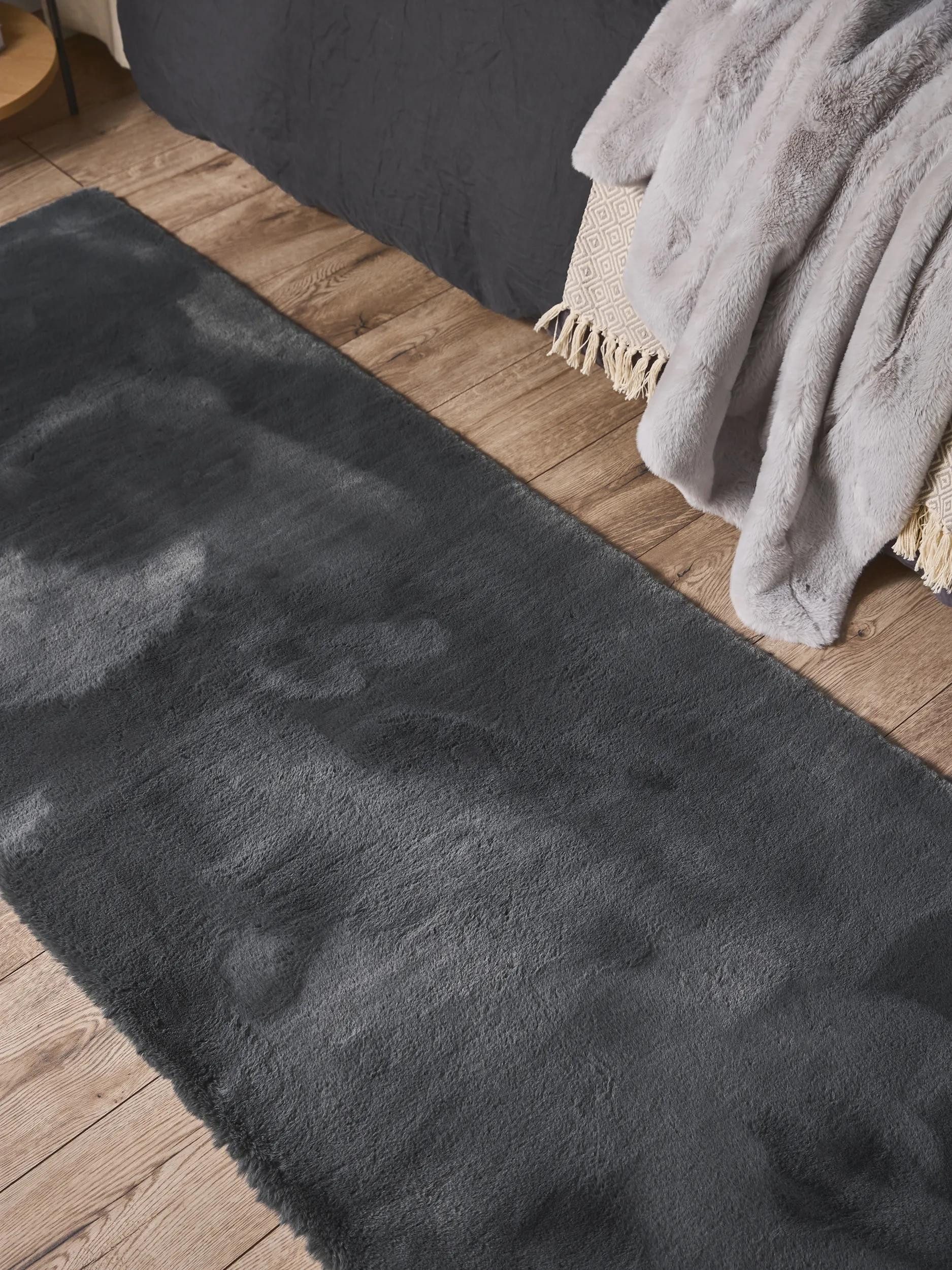 benuta Fellteppich Dave, rechteckig, Höhe: 21 mm, Teppich Wohnzimmer, Schlafzimmer, Esszimmer, Flur, Kunstfaser, Cozy