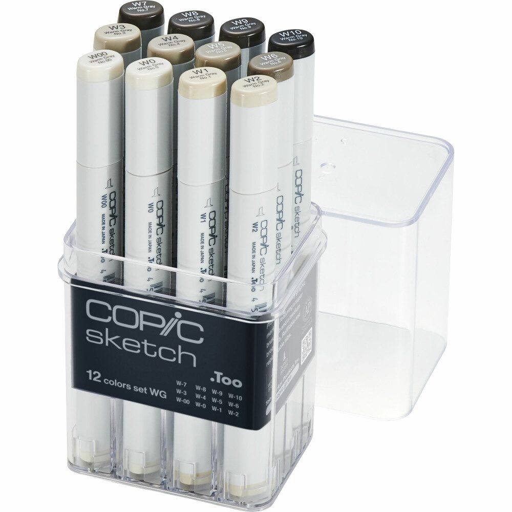 Thumbnail - COPIC Marker Sketch Set warm grey 12 Stk. Kleiner Produktname, (1-tlg)