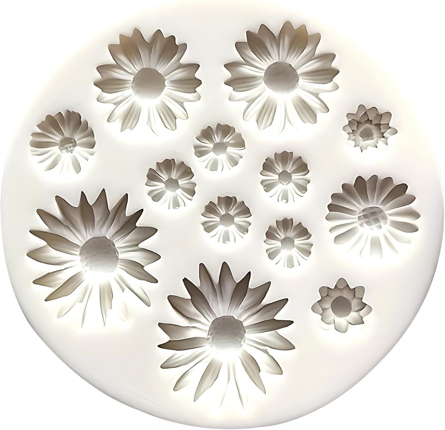 FOUORTUNATE-BEE Silikonform Gänseblümchen Silikonform für Basteln & Backen, (1-tlg), DIY Gänseblümchen Form für Kerzen, Deko & Geschenke