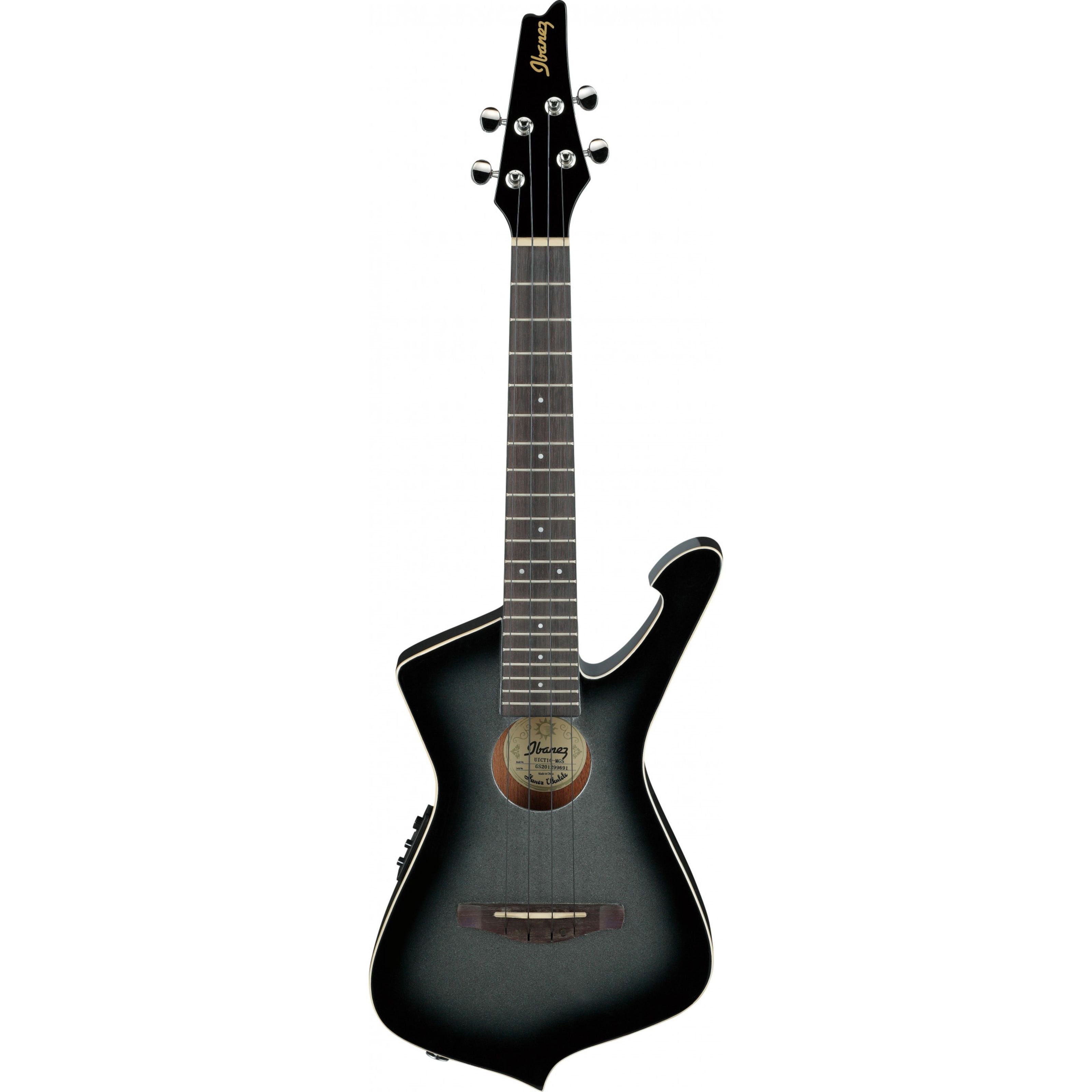 Ibanez Ukulele, Ukulelen, Tenor Ukulelen, UICT10 Metallic Gray Sunburst - Tenor Ukulele