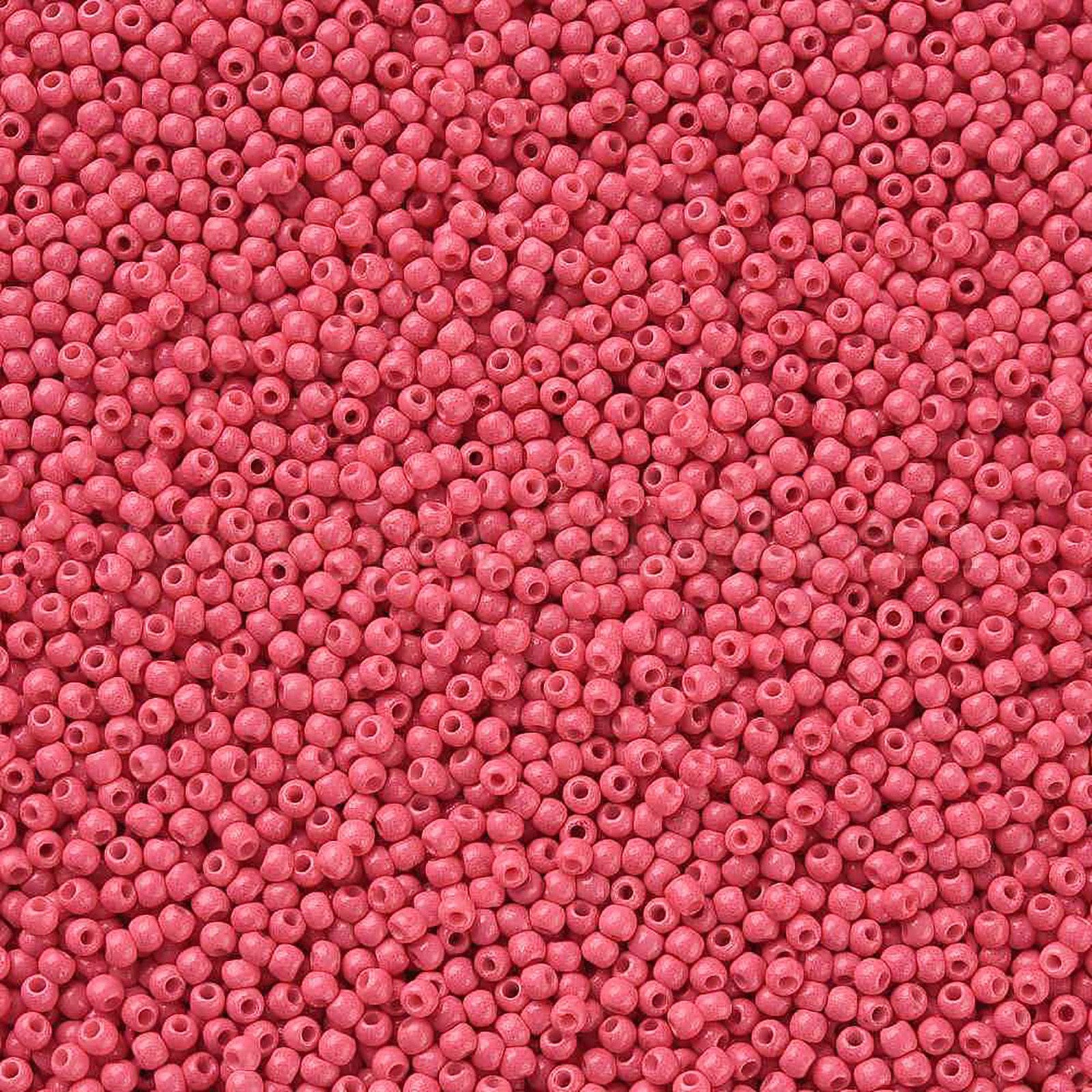 maDDma Bastelperlen 50g Rocailles Glasperlen ca. 2,3x1,5mm 1mm Bohrung Perlen Schmuck, dunkelrosa