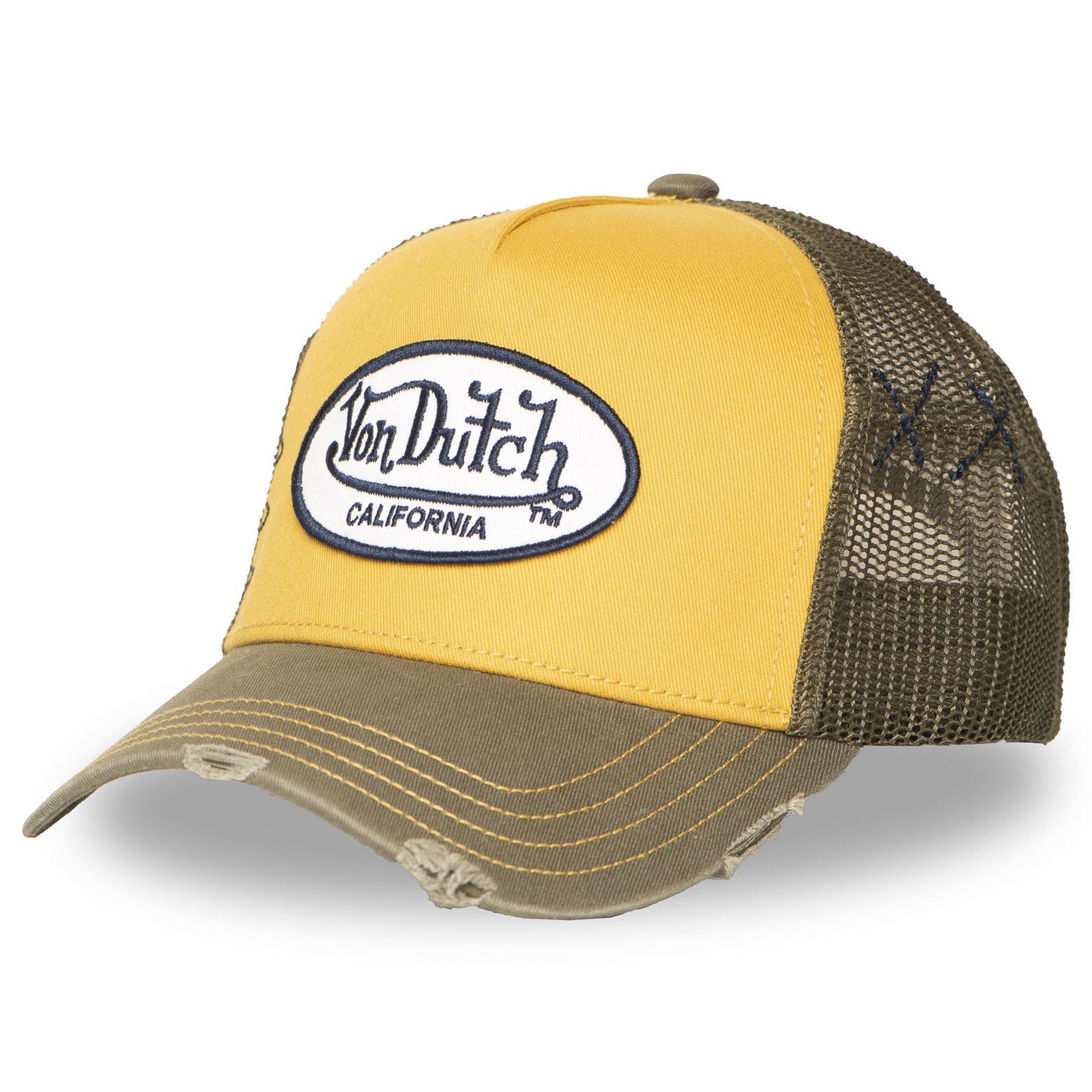 Von Dutch Trucker Cap Von Dutch Originals Trucker Cap - CALIFORNIA TWILL Used Effect (Basecap, Basecap, Meshcap, Trucker Kappe) Used-Look