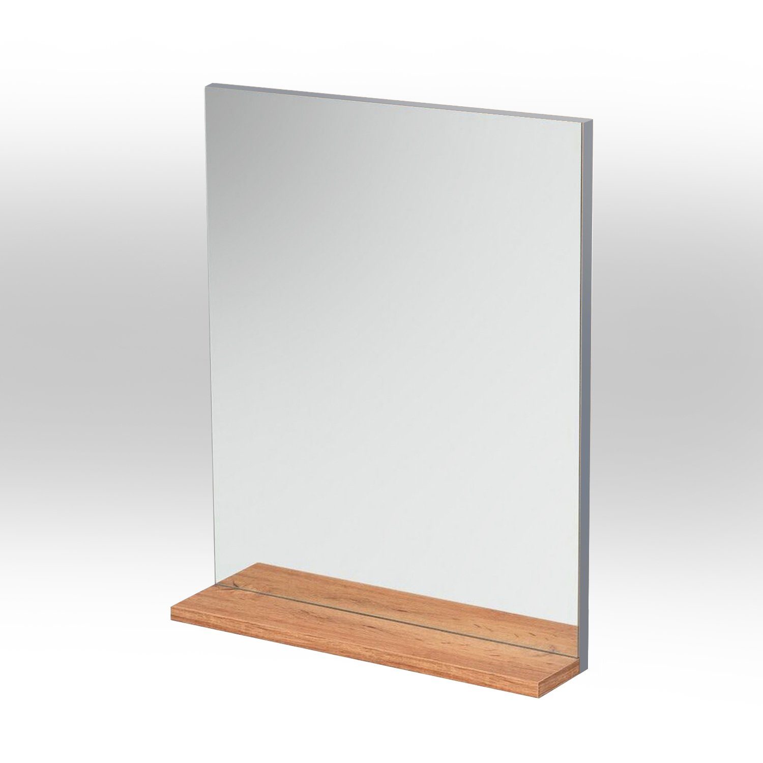 Spiegel 60x50x10 Ablage Anthrazit/Eiche, DM-Handel Badspiegel cm), Wandspiegel Badspiegel Wandspiegel mit (Badmöbel